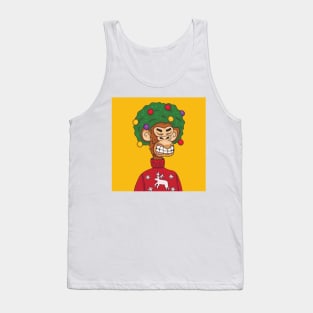 Christmas funny ugly sweat shirt with a nft crypto monkey Tank Top